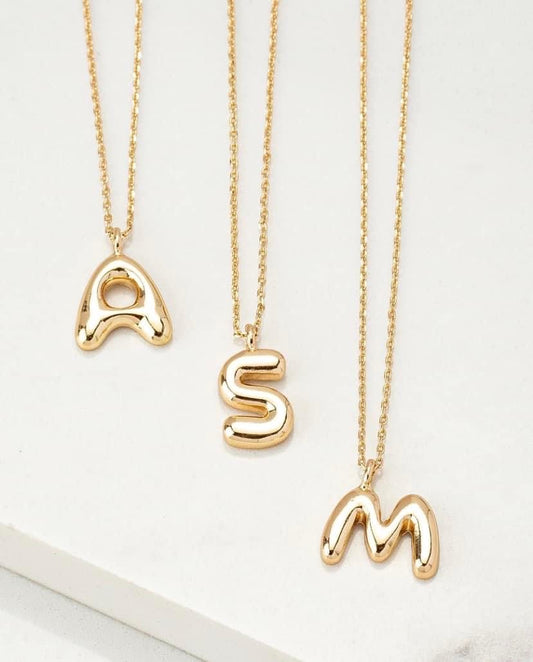 Bubble Initial Necklace