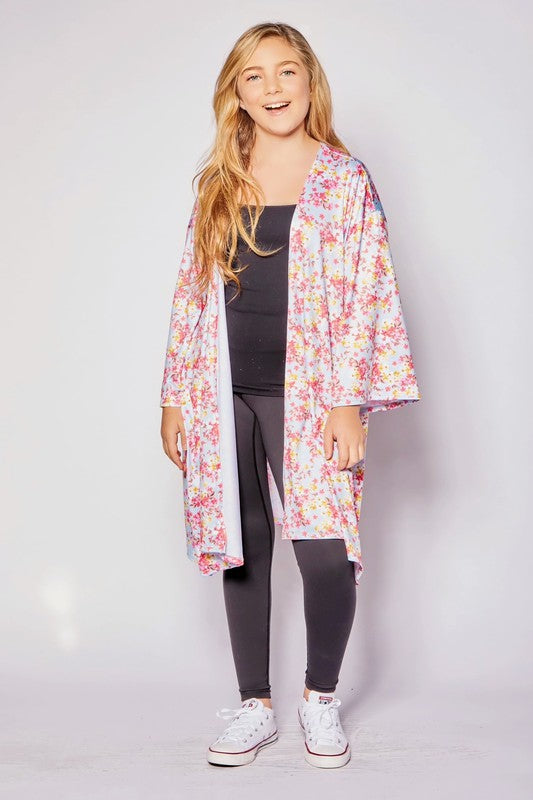 Flower Print Kimono